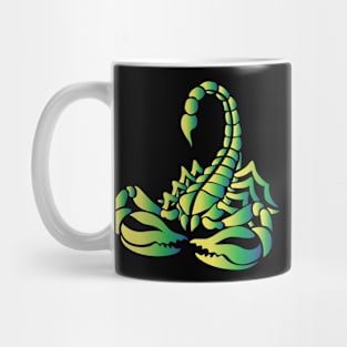 Toxic Green Scorpion, Tribal Art Style Mug